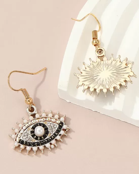 Contrast Color Eye Shape Earrings Accessories Drop Earrings