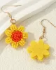 Contrast Color Flower Shape Earrings Accessories Drop Earrings