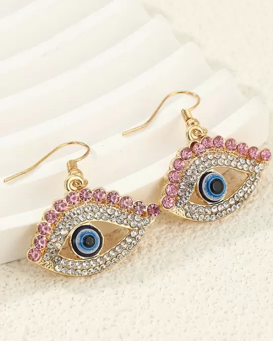 Contrast Color Eye Shape Earrings Accessories Drop Earrings