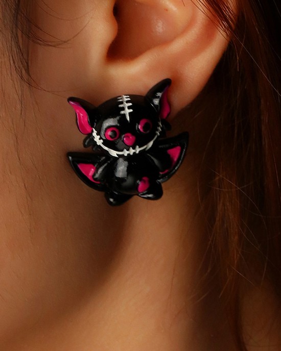 Halloween Bat Shape Earrings Accessories