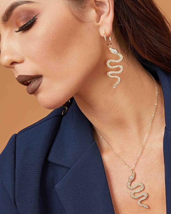 Snake Shape Earrings Accessories + Necklaces Accessories