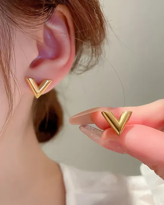 Geometric Solid Color Earrings Accessories