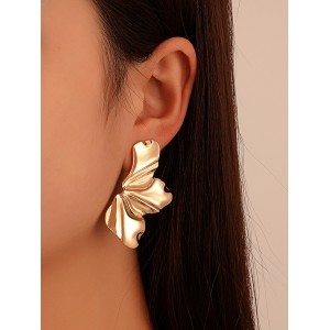 Flower Shape Solid Color Earrings Accessories