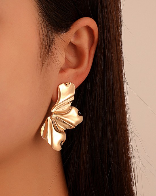 Flower Shape Solid Color Earrings Accessories