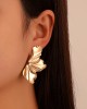 Flower Shape Solid Color Earrings Accessories