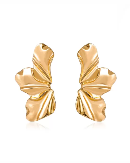 Flower Shape Solid Color Earrings Accessories