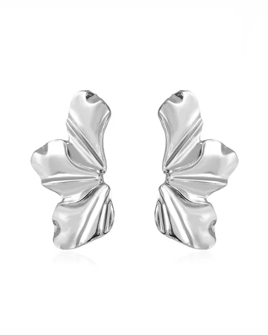 Flower Shape Solid Color Earrings Accessories