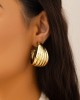 Geometric Solid Color Normcore Earrings Accessories