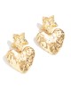 Heart Shape Solid Color Star Shape Normcore Earrings Accessories