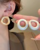 Geometric Hollow Solid Color Normcore Earrings Accessories