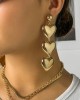 Heart Shape Solid Color Earrings Accessories Drop Earrings