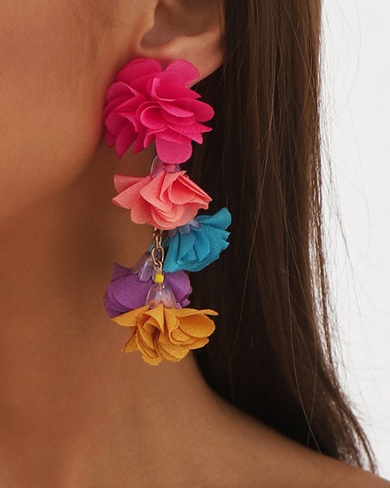 Flower Shape Earrings Accessories Drop Earrings