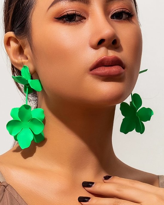 Flower Shape Earrings Accessories Drop Earrings