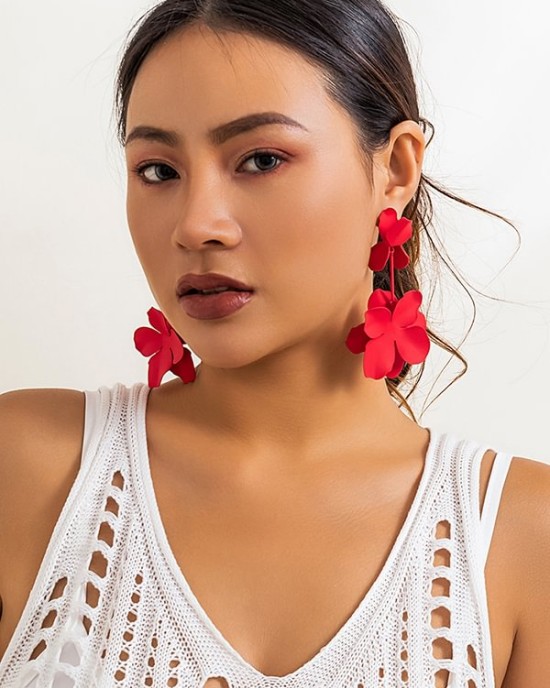 Flower Shape Earrings Accessories Drop Earrings