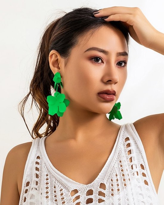 Flower Shape Earrings Accessories Drop Earrings