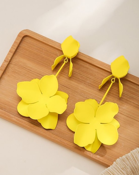 Flower Shape Earrings Accessories Drop Earrings