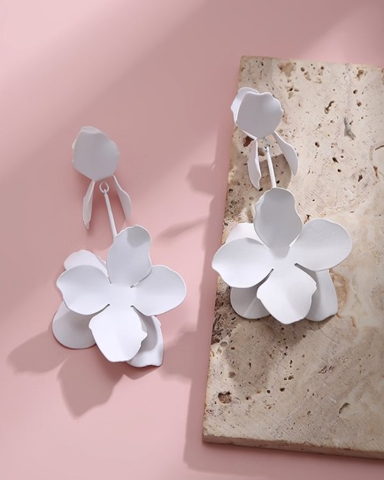 Flower Shape Earrings Accessories Drop Earrings