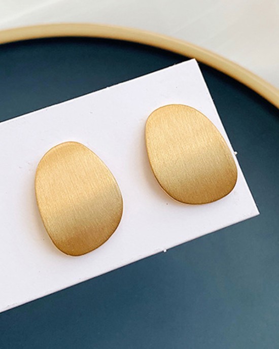 Simple Normcore Geometry Alloy Earrings