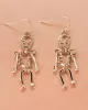 Halloween Pumpkin Skeleton Bat Earrings