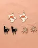 Halloween Pumpkin Skeleton Bat Earrings