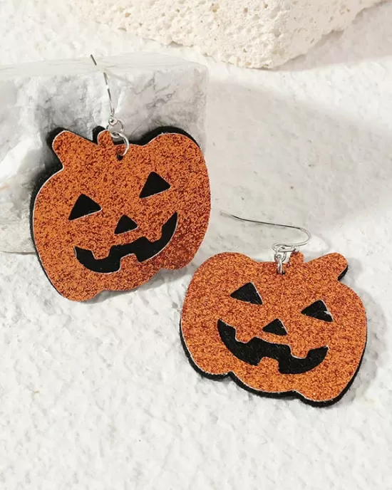 Halloween Pumpkin Spider Bat Earrings