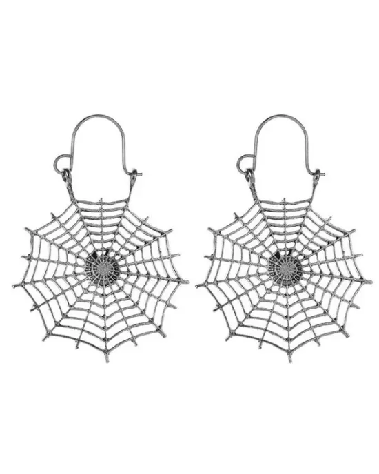 Vintage Openwork Spider Web Earrings