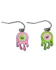 Asymmetrical Eye Contrast Color Donut Fashion Personality Earrings