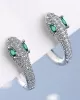 Original Rhinestone Snake Shape Earrings