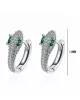 Original Rhinestone Snake Shape Earrings