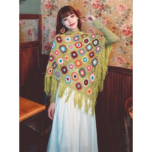 Vacation Loose Patchwork Shawl&Cloak