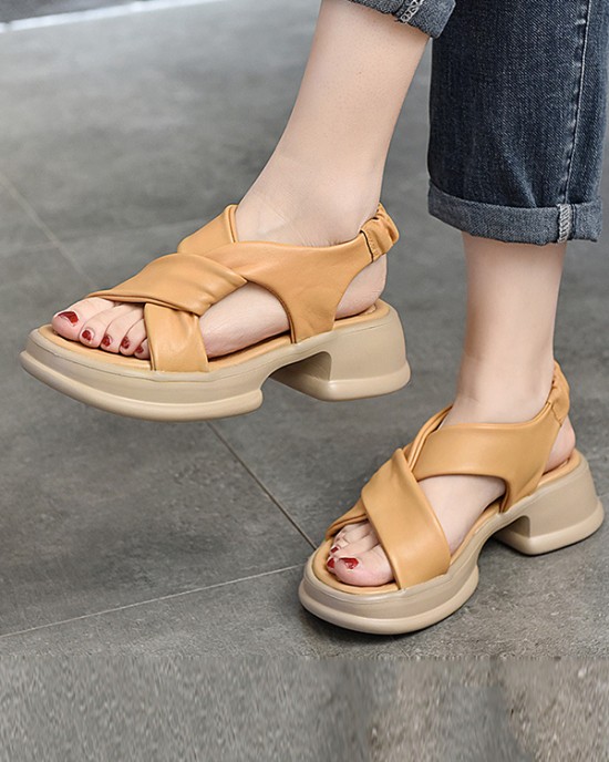 Open Toe Sandals Platform Shoes