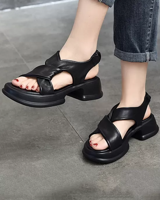 Open Toe Sandals Platform Shoes