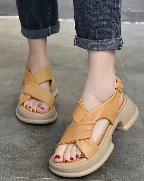 Open Toe Sandals Platform Shoes