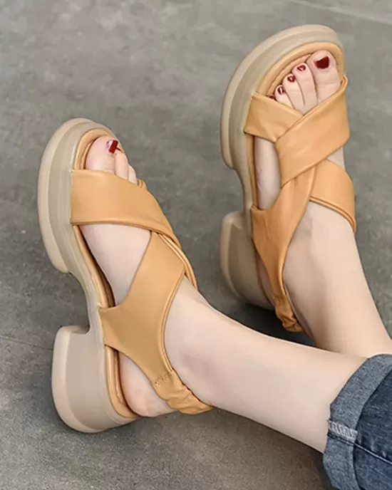 Open Toe Sandals Platform Shoes