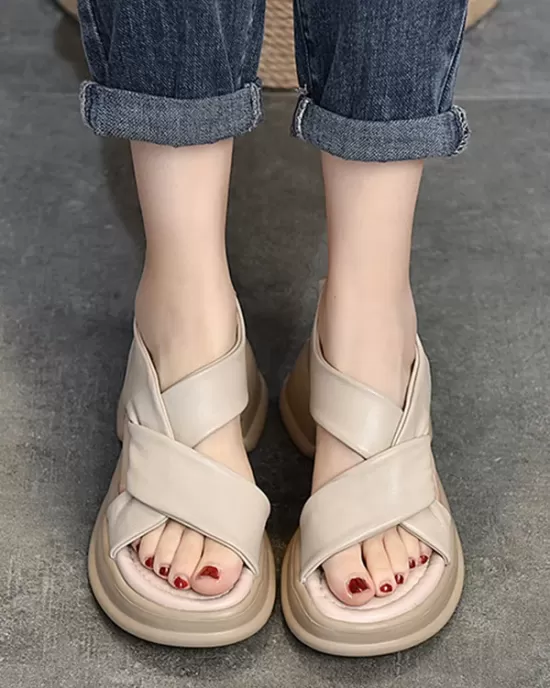 Open Toe Sandals Platform Shoes