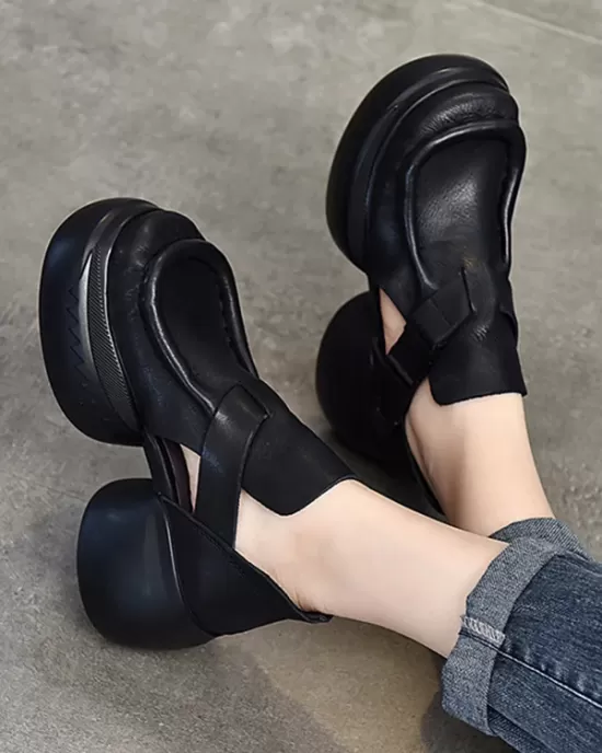 Closed-Toe Sandals Platform Shoes