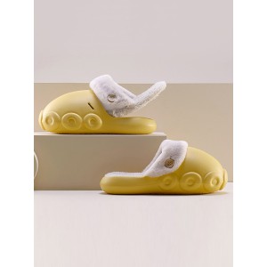 Warm Removable Washable Waterproof Thick-Soled Cotton Slippers