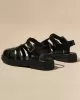 Hollow Round-Toe Sandals Gladiators