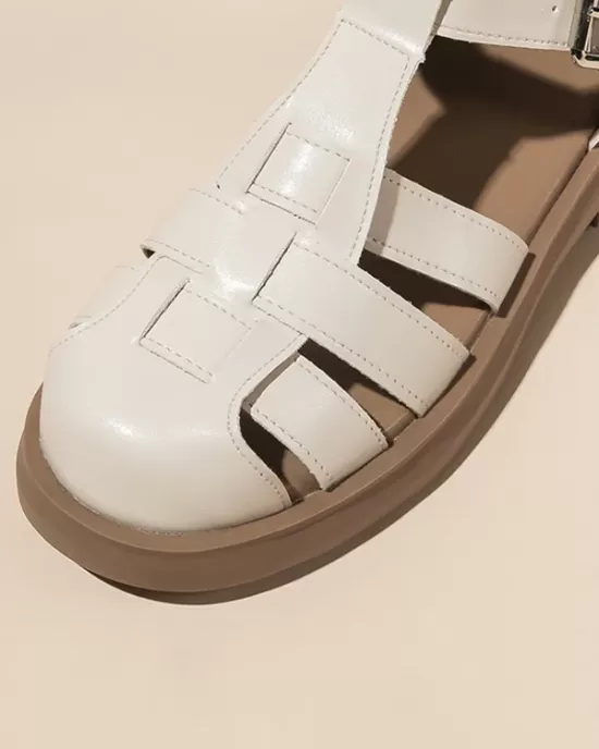 Hollow Round-Toe Sandals Gladiators