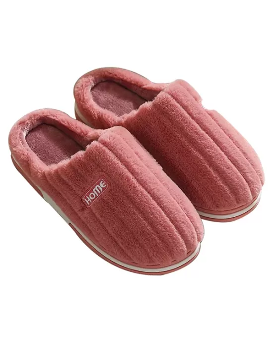 Indoor Warm Non-Slip Solid Color Slippers