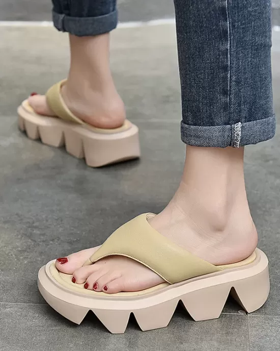 Split-Joint Wedges & Flatform Shoes Slippers