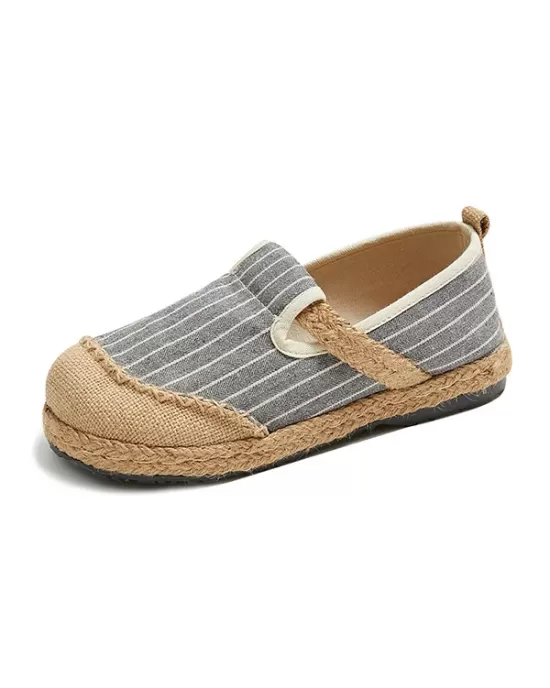 Straw Knitting Striped Flat Shoes Casual Shoes