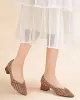 Houndstooth Pointed-Toe Shoes Pumps