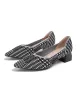 Houndstooth Pointed-Toe Shoes Pumps