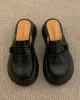 Round-Toe Slippers&Mules Platform Shoes Loafers