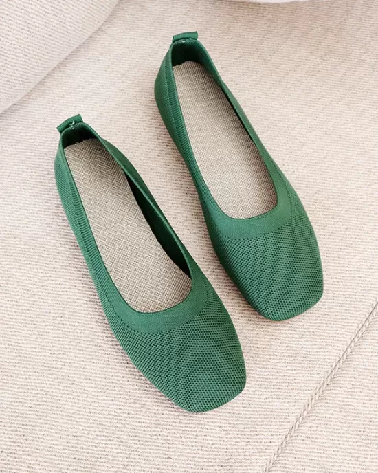 Breathable Solid Color Flat Shoes