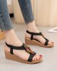 Elasticity Open Toe Peep Toe Wedges & Flatform Sandals