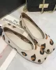 Breathable Contrast Color Leopard Flat Shoes