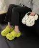 Hollow Round-Toe Slider Sandals Platform Shoes Crocs