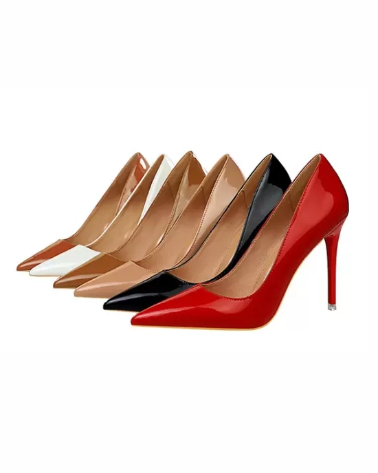 Solid Color Split-Joint Scarpin Salto Pumps